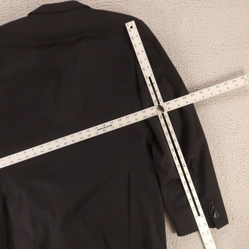 Versace Jacket XL Black Worsted Wool Serge Twill Blazer Sport Coat Nordstrom 46R - Picture 15 of 16