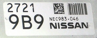 2020-2022 Nissan Sentra 2.0L Engine Control Unit ECU ECM
