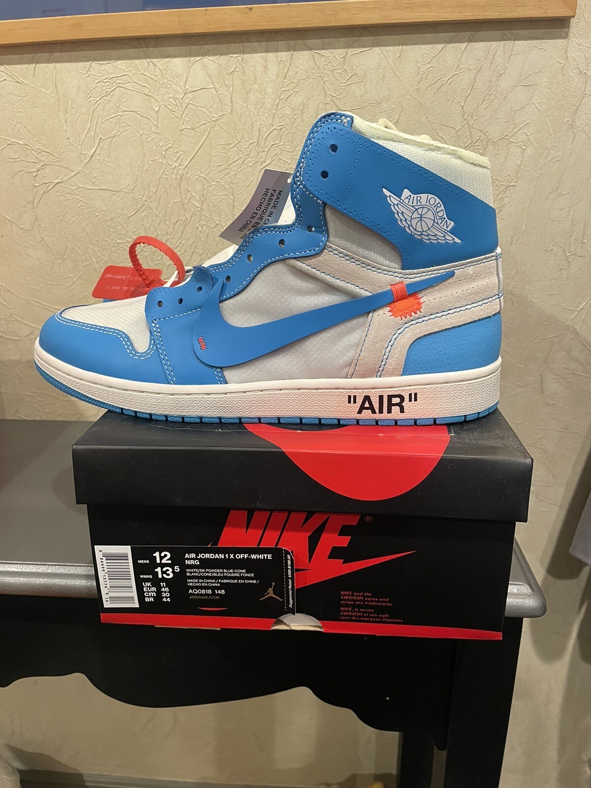 OFF WHITE X NIKE Nike Air Jordan 1 X Off bianche taglia 12