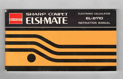 Sharp Compet ELSI-MATE EL-8110 Bedienungsanleitung engl. NEU / OVP