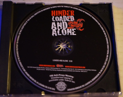 Hinder - Loaded And Alone - Rare Radio Promotional 2009 CD Single VG+ To Nm