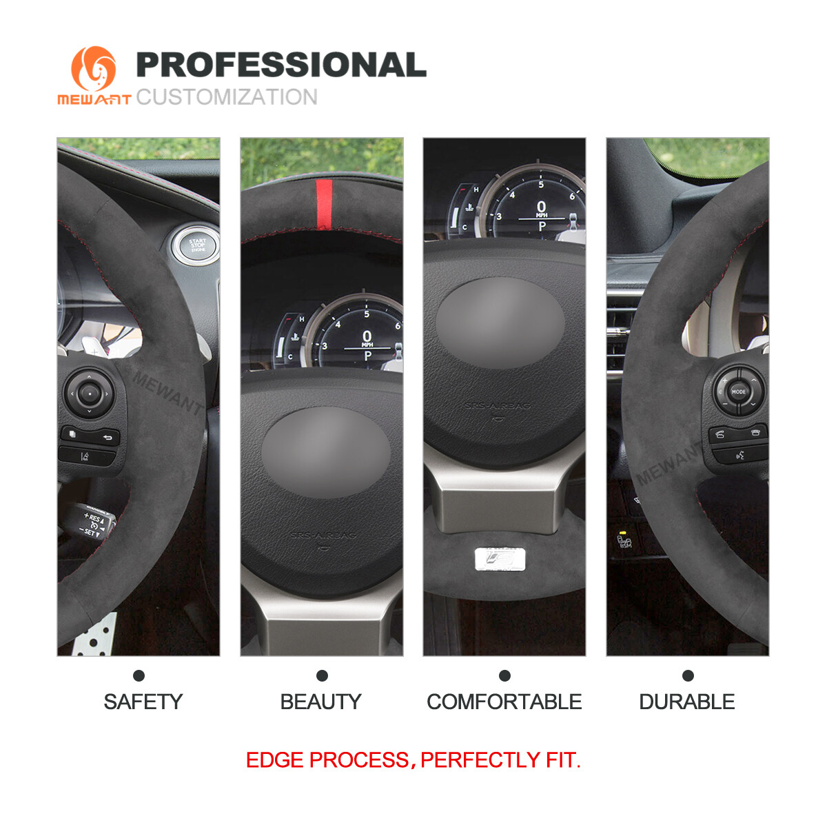 Custom DIY Alcantara Car Steering Wheel Cover for Lexus IS200t IS250 IS300 IS350 eBay