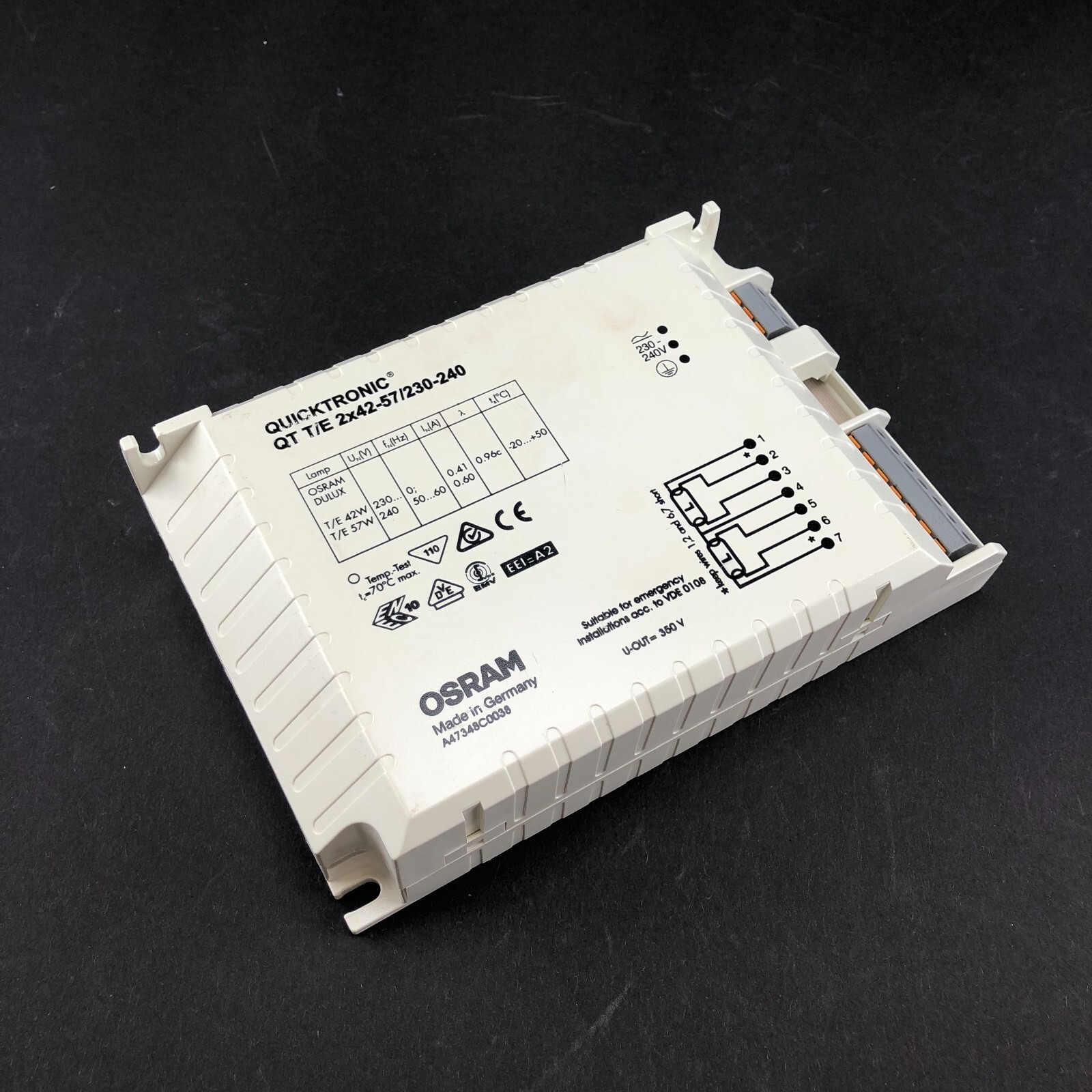 4x Osram QT T/E 2x42-57/230-240 Electronic Ballast Fluorescent CFL EVG