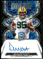 Devonte Wyatt Card 2022 Panini Spectra Rookie Autographs Neon Blue #11 