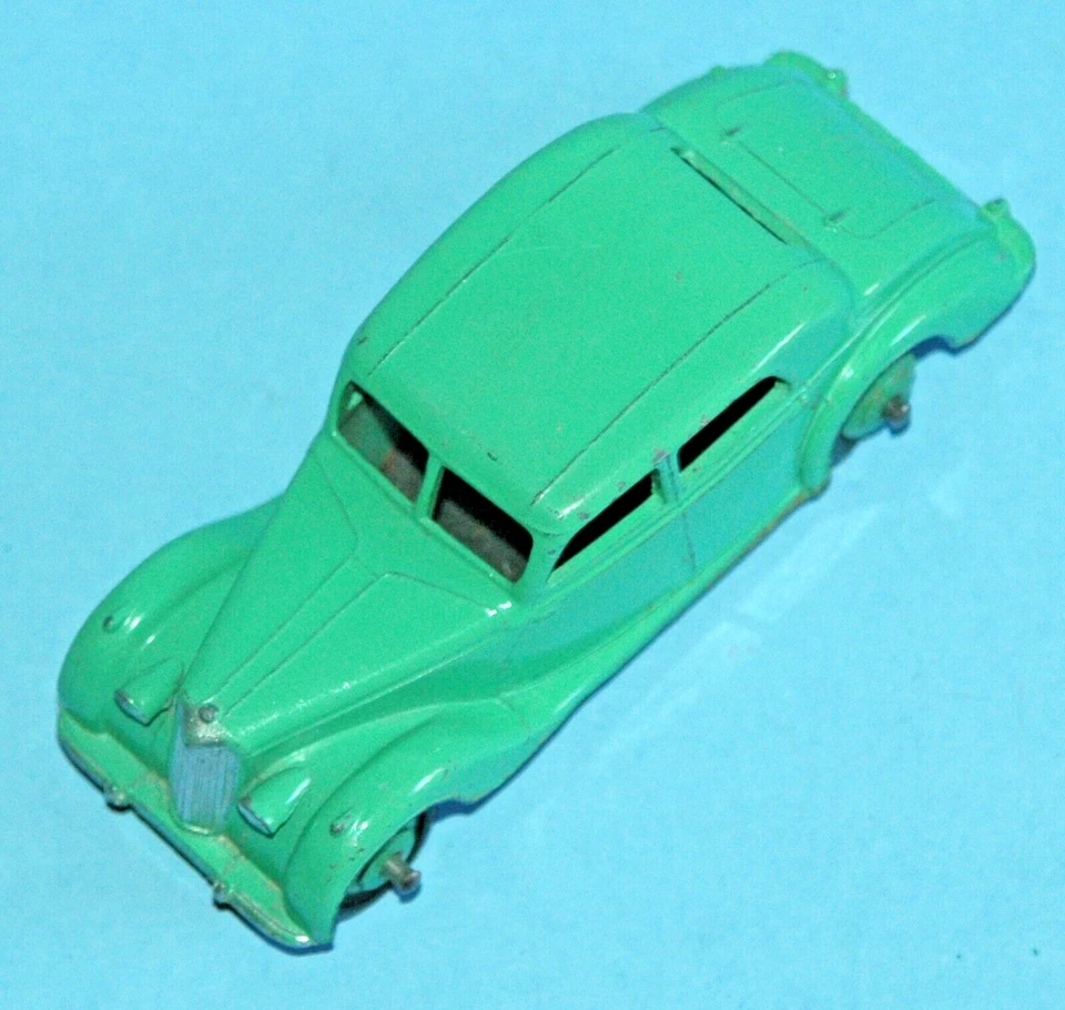 DINKY Meccano England original 1947 RILEY SALOON #40a CUBOS VERDES VERDES 2ª edição - Imagem 2 de 4