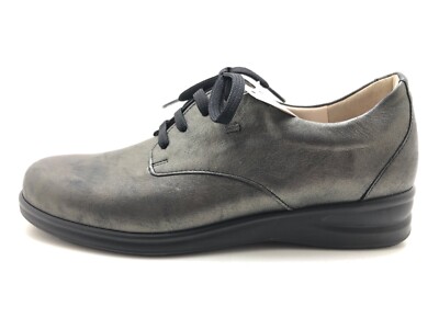 Finn Comfort Albacete Damen Halbschuh Schnürschuh Anthrazit Gr. 38 (UK 5)