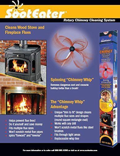 Rotary Chimney Sweep Brush Rod Fireplace Stove Soot Creosote Flue