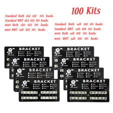 100 Packs 20Pcs/pack Dental Orthodontic Black Board Mental Bracket Brace 8 Sizes