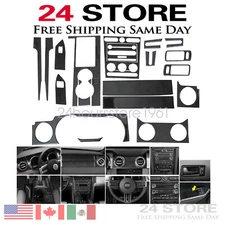22Pcs Carbon Fiber Interior Trim Cover Black For Car Ford Mustang 2005-09 US