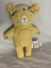 Pillowfort Bear Embroidered Floral Plush Pillow Stuffed Teddy Toy 10