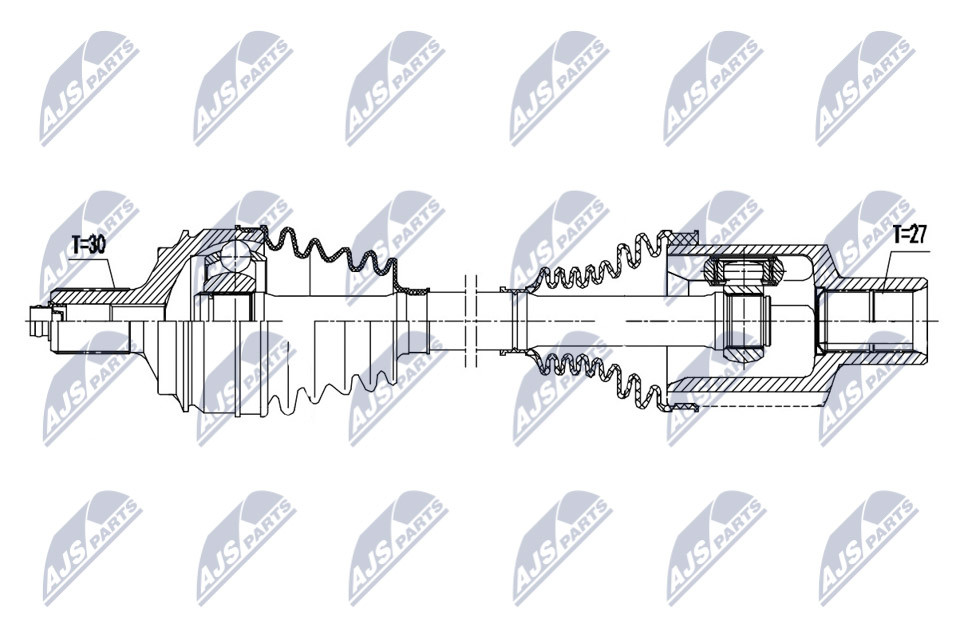 NPW-ME-146 NTY Drive Shaft for MERCEDES-BENZ