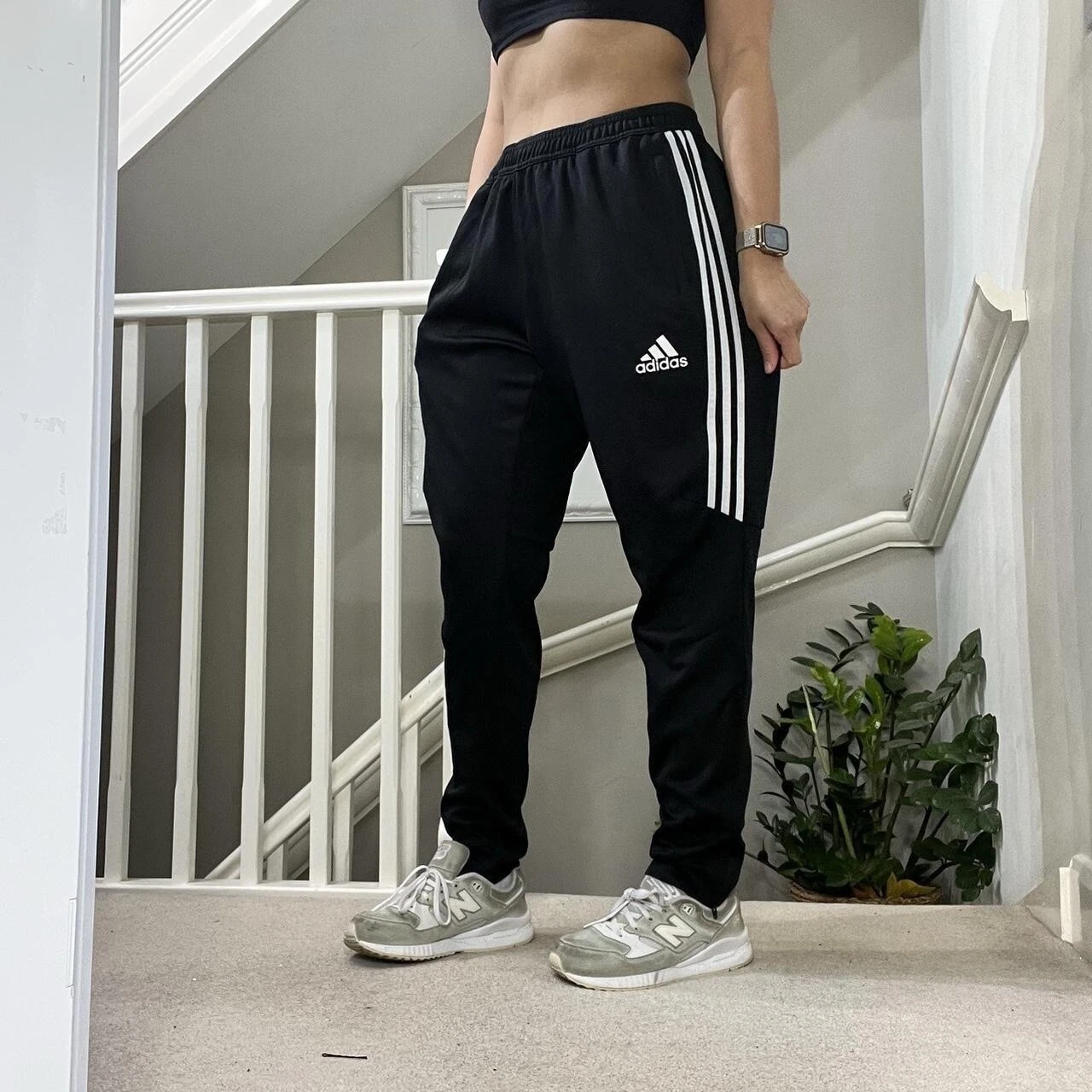 Adidas Tape Training Track Pants Softshell Size XL Unisex Black White