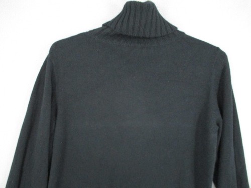 Sonya Hopkins Dress Womens Small Black Cashmere Turtle Neck Long Sleeve Designer - Picture 14 of 19