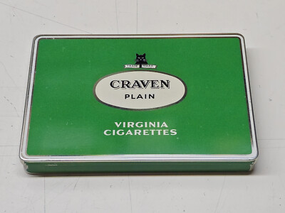 cigarette craven Vintage Craven Plain End Cigarettes Flat 50 Tin EMPTY/No Tobacco