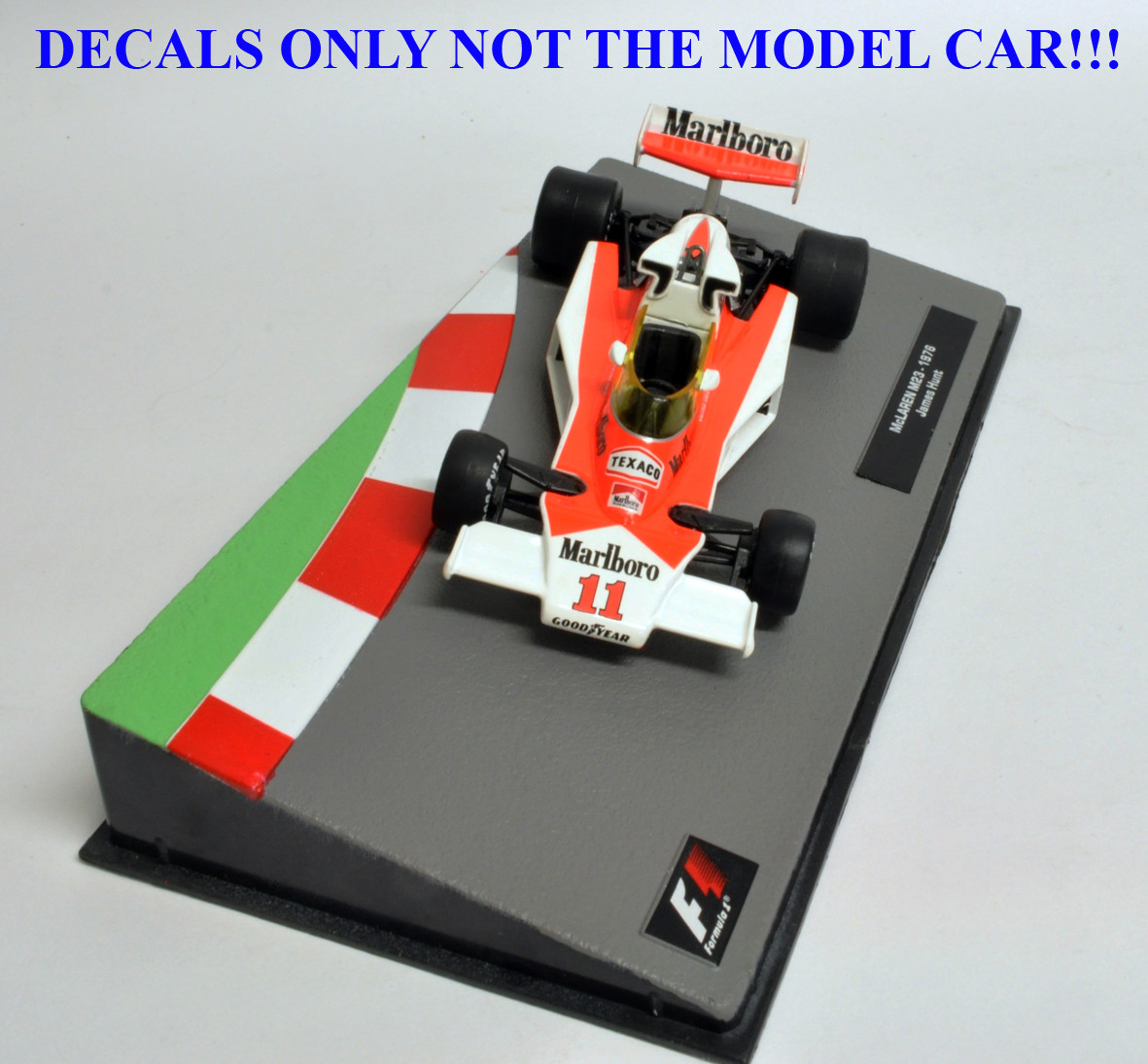 DECALS for James Hunt 1976 McLaren M23 1:43 Formula 1 Car