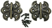 Antique Brass Plated Butterfy Hinge (1 Pair/Pack) Cabinet HB-92AB
