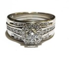 GIA certified 14k white gold 1.69ct round diamond engagement wedding ring halo — photo 2
