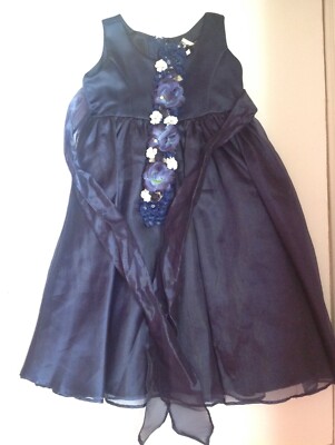 navy blue 2t dress Toddler Girl Drop Waist Short-Sleeve Dress - Navy - Otter Avenue