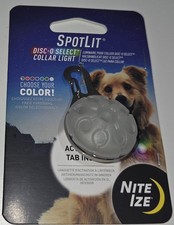 Nite Ize SpotLit Disc-O Select Collar Light, 6 Colors, Replaceable Battery