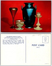 Corning Museum American Glass Vases Goblets New York Postcard