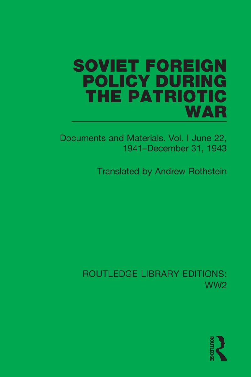 Soviet Foreign Policy During the Patriotic War