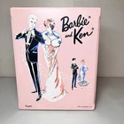 Vtg PonyTail '63 Barbie & Ken Enchanted Evening  Pink double wardrobe case trunk