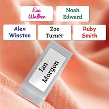 Personalised Stick On Clothes Name Labels Kids School Uniform Care Home Tags