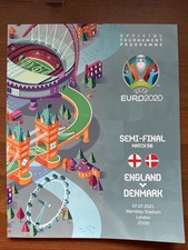 Euro 2020 Semi Final Programme England v Denmark 7/7/2021 Wembley Stadium