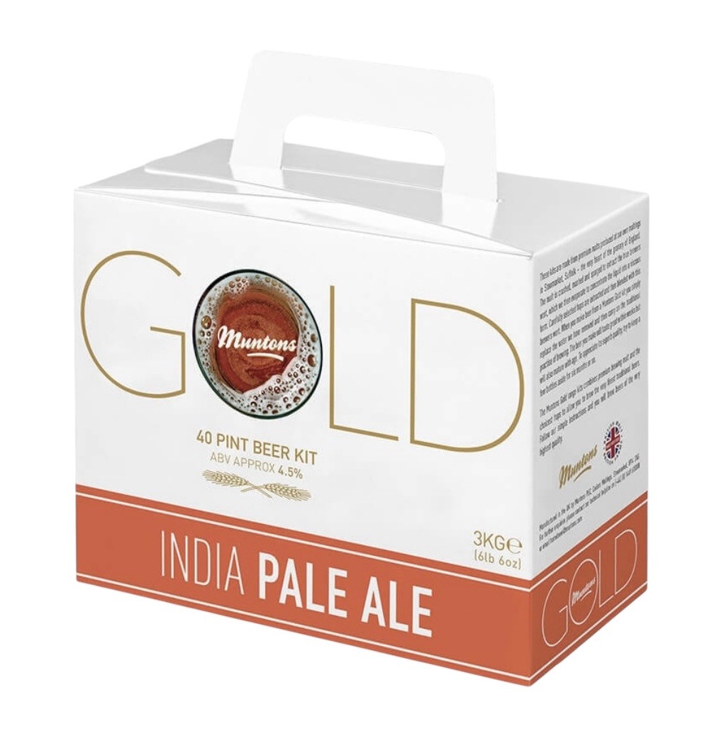 Muntons Gold India Pale Ale IPA Beer Kit 40 Pints Homebrew Beer Making Brewing