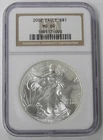 2002 MS-69 AMERICAN SILVER EAGLE, TONING AROUND RIMS, NGC GRADED, SEE PICTURES