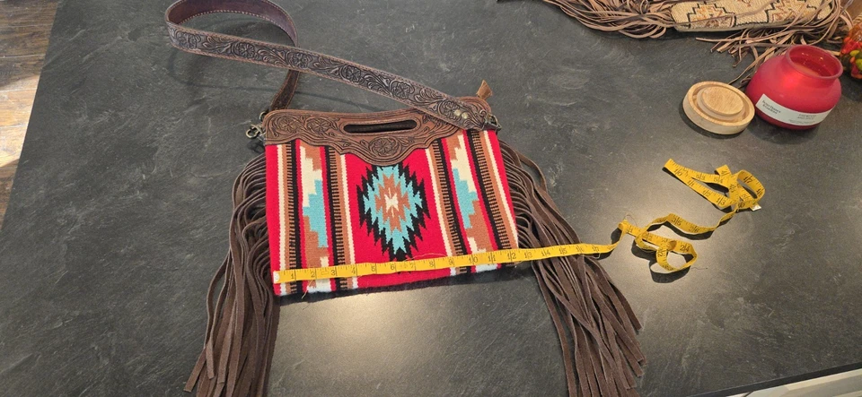 Bolso Bandolera Bolso de Hombro AD American Darling Western Tooled Sillín Manta Foto 2 de 4