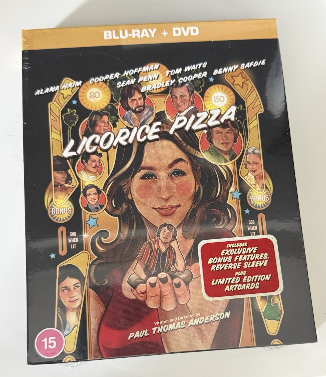 Licorice Pizza Paul Thomas Anderson Blu-Ray / DVD + Slipcase & Art Cards New