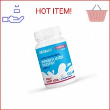 Milkaid Lactase Enzyme Chewable Tablets for Lactose Intolerance Relief Prevent