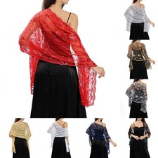 Gorgeous Black Gold Sequin Glitter Shawl Scarf for Parties and Weddings