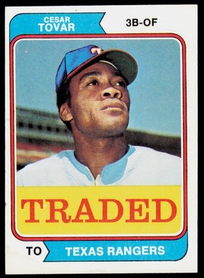 1974 Topps Cesar Tovar 538T Traded Texas Rangers