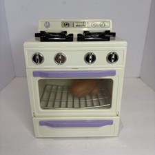 Vtg 1996 OSFTM Toymakers Toy Oven Stove Plastic Pretend Play Light Sound WORKS