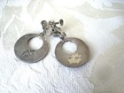 925 Mexican Silver SB Earrings Hoop Dangles Turquoise Color Stones KJ — photo 6