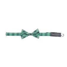 Tommy Hilfiger Mens Pre-Tied Bow Tie OS Teal Silk Large Plaid Formal Neckwear