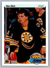 1990-91 Upper Deck #527 Wes Walz Boston Bruins