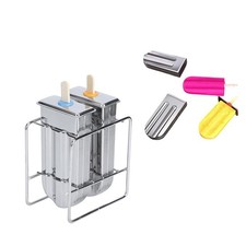 Stainless Steel Popsicle Molds, Ice Cream Mould Home Kitchen DIY Ice Maker To...