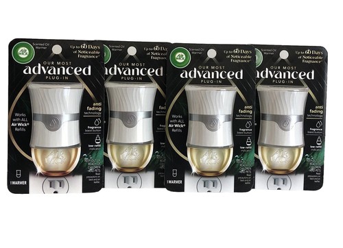 4 Pack Air Wick Plug-In Scented Oil Warmers Advanced Design Adjustable New