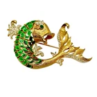 New ListingPanetta VTG Dolphin Fish Brooch Pin Gold Tone Enamel Rhinestone Costume Jewelry