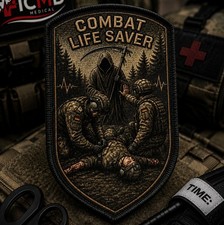 Patch Combat Life Saver, Military, German Army, First Aid, Army, TCCC, Medic, Ukraine