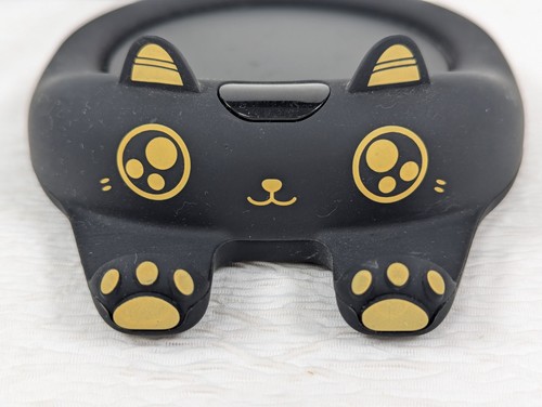 Black Kitty Cat Mug Heater & Phone Holder - N18