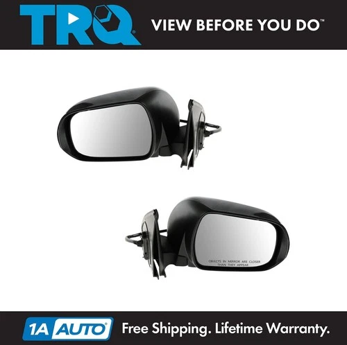 TRQ Mirror Power Turn Signal Black Pair Set for 12-15 Toyota Tacoma NEW