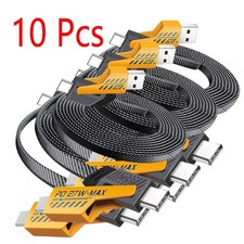 4in1 USB Type-C Cable 6ft Data Cord Super Fast Charging Cable For iPhone Samsung