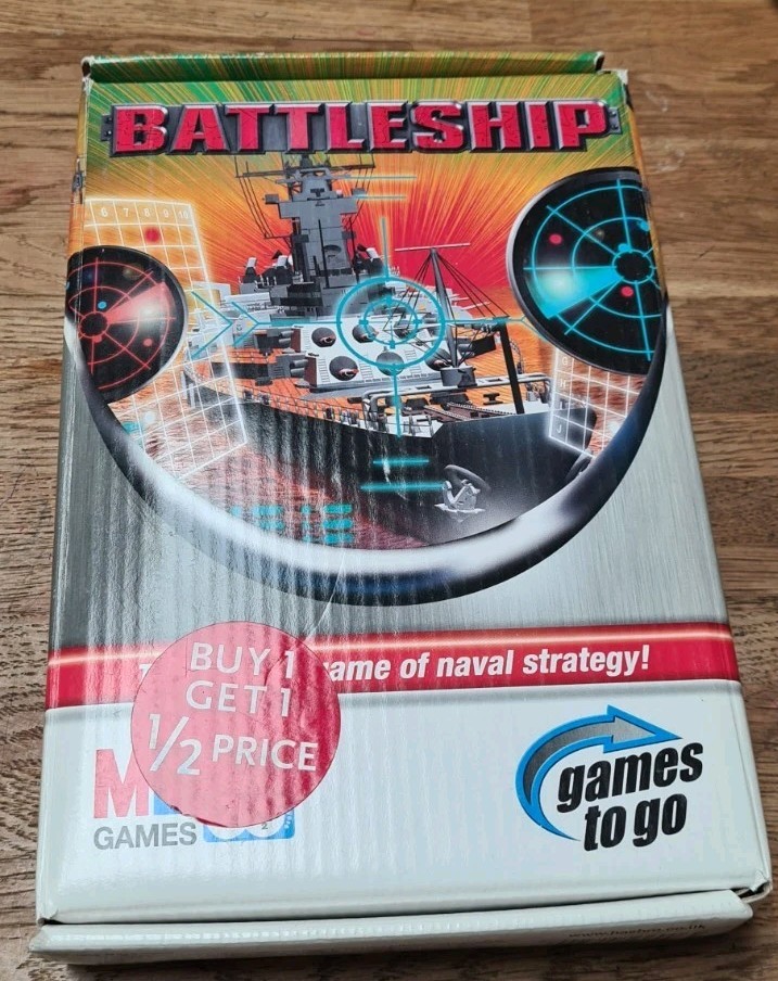 Battleship - Games To Go. Classic Kid’s Travel Game. MB Games/Hasbro.
