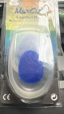 Silicone Gel Comfort Heel Cups Pads/Insoles/Inserts Medium blue UK 3-6.5/EU