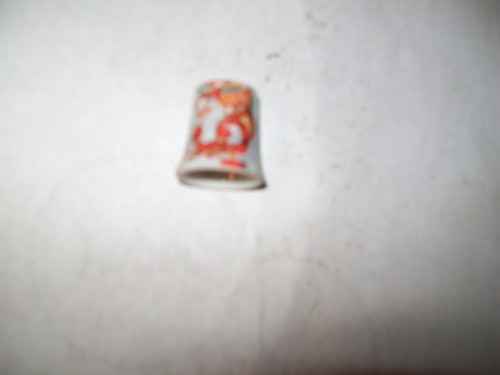 Santa Claus Christmas Ceramic Thimble 1" Tall