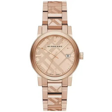 Brand New Burberry The City BU9039 Rose Gold Tone Stainless Steel 38mm Watch